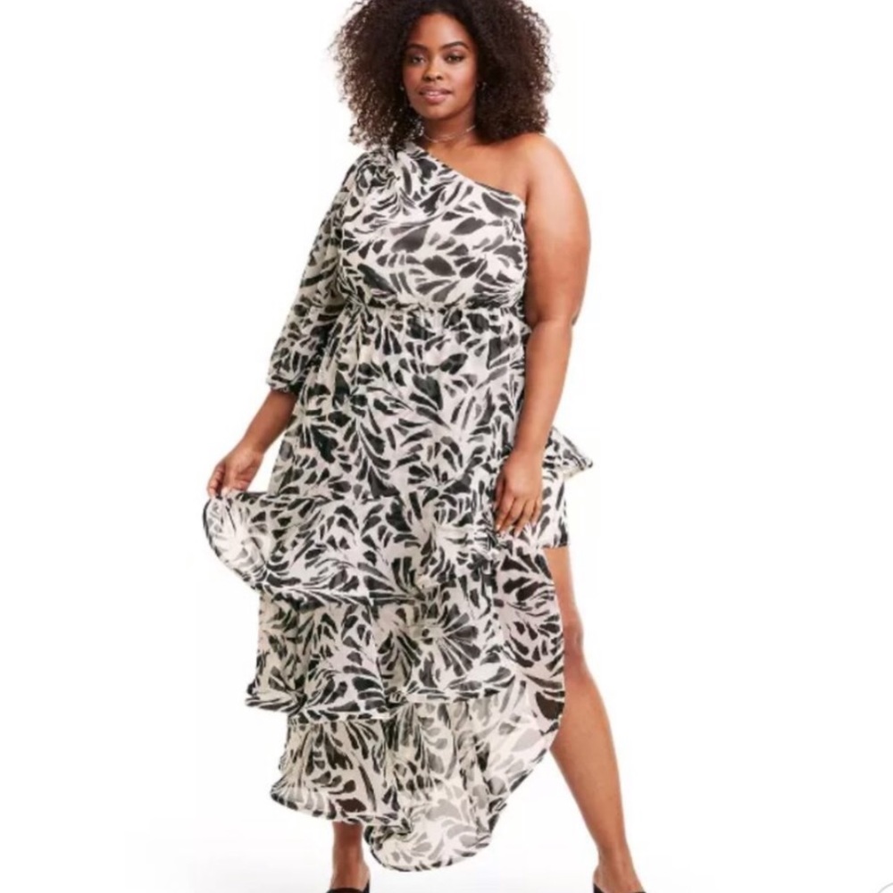 NWT Alexis - Botanical One Shoulder Dress - Picture 2 of 5